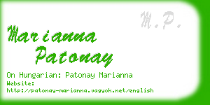 marianna patonay business card